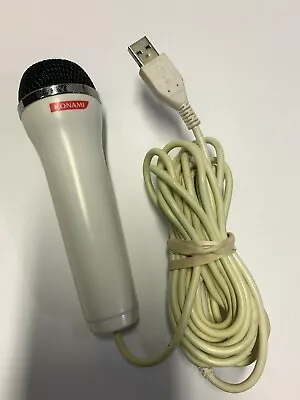 Konami USB Wired Microphone Wii Xbox 360 PS3 PS2 PS4 PC Rock band Logitech White - Image 1 of 3
