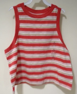 Camiseta sin mangas Gap Teen rosa a rayas para niña talla 14-16 nueva con etiquetas Foto 1 de 2