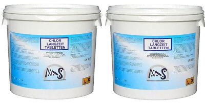MARLOS GMBH Chlortabletten 10 kg Langzeitchlor Chlortabs 90% Chlor Pool Wasserpflege