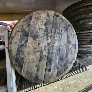 OAK BARREL LID TOP x1 - Whiskey Wine Whisky Cask Barrel End - Picture 1 of 3