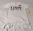 Girls "Levi's" Heather Gray Sequin and Ruffled Top in Size Large