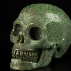 2.0" "So Impressive"~Super Realistic EMERALD FUCHSITE CRYSTAL SKULL - K1364 - Picture 1 of 7