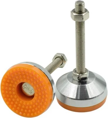 2 шт. M10 X 100 мм нескользящие регулируемые выравнивающие ножки высокопрочные грузоподъемность 1300 фунтов L - Изображение 1 из 3