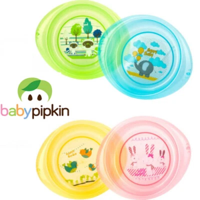 BABY BOWLS PLATES FEEDING Baby Feeding Bowls Plastix BPA Free Easy Hold Toddler Infant Self-Feed Bowl 2/4x