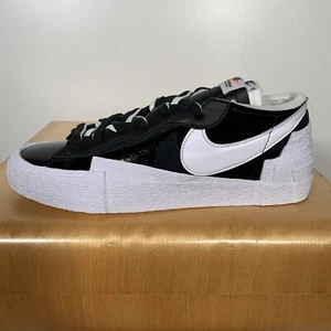 Tenis Nike Blazer Low Sacai negras patentadas cuero para hombre talla 10 - Imagen 1 de 10