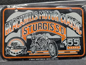 Harley Davidson Sturgis 55th Anniversay License Plate Blackhills Motor Classic - Picture 1 of 8