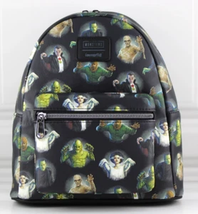 Loungefly Universal Monsters Characters Mini Backpack Faux Leather New Tags 2024 - Picture 1 of 13