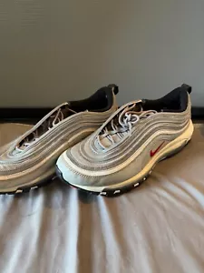 2017 Nike Air Max 97 Herren Silver Bullet Turnschuhe Größe 12 UK 11 – GEBRAUCHT - Bild 1 von 5