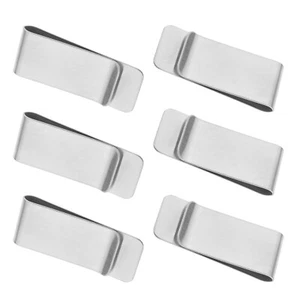 6pcs Metal Money Clip Slim Minimalist Wallet Cash Bills Clips for Men And Women - Picture 1 of 5