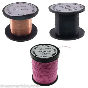 29-40AWG (0.08-0.28mm) Copper Solderable Enamelled Pencil Magnet Coil Wire UK - Picture 1 of 13