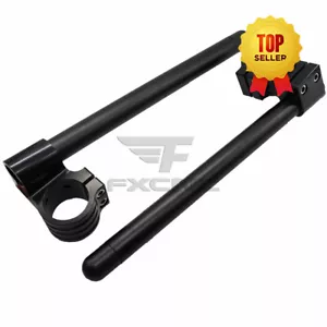 FXCNC Raised Clip Ons 50mm clip on Fork Handle Bars For GSX600/750/1100 88-1997 - Picture 1 of 15