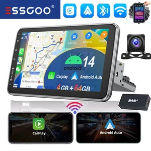 360° Drehbar Bildschirm 4+64GB Android 14 Apple Carplay Autoradio 1 DIN DAB+AHD - Bild 1 von 15