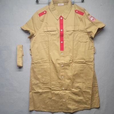 Camisa abotonada The Delta Box para mujer color caqui Delta Sigma Theta Police talla XL  Foto 1 de 4