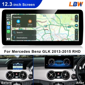12.3'' Android Car GPS 2G+32G For Mercedes Benz GLK 2013-15 RHD Radio Multimedia - Imagen 1 de 12