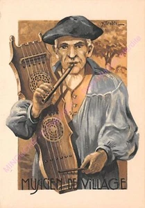 Cartolina 65 Figure Del Cassa Safescan Nero Béarn Bigorre Musicista Da Village - Picture 1 of 2