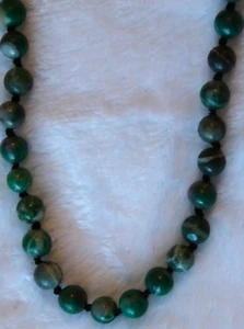 Collar anudado a mano de ágata de árbol, cierre de garra de langosta - Imagen 1 de 10