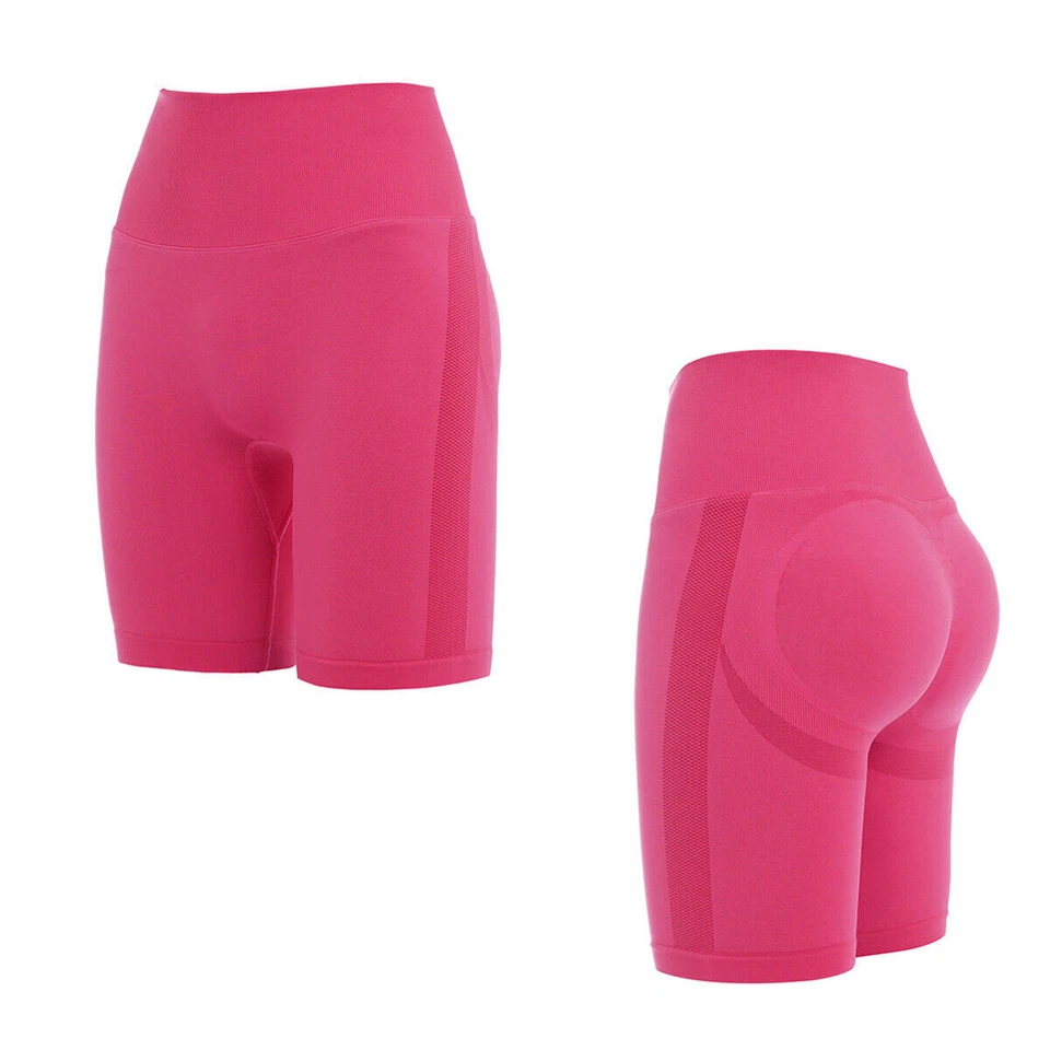 Pantalones Cortos de Yoga para Mujer Cintura Alta Control Abdomen Adelgazante Botín Levantamiento de Glúteos Leggings Foto 1 de 4