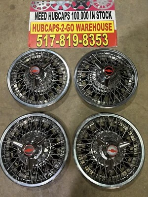 1965 Chevrolet Corvair Spinner Hubcap’s 13” set 4  Very Nice Original.Gm Rare - Image 1 of 4