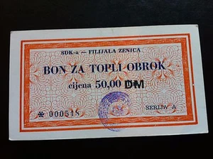 LOKALSCHEIN- BOSNIEN- 50 Deutsche Mark ND(1992) -SDK-ZENICA- 50 MARAKA- ZENICA  - Bild 1 von 1