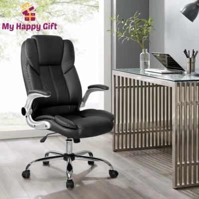 Artiss Gaming Office Chair Executive Computer Chairs PU Leather Seating Black - image 1 of 4