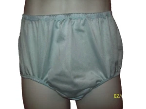 LIGHT BLUE NYLON TRICOT 2 Layer Crotch LOOSER FIT PANTY * Encased 38" - 50" ** - Picture 1 of 1