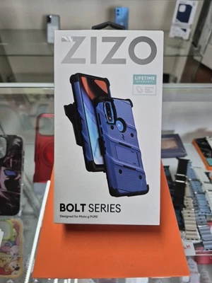 A8 ZIZO Bolt Holster With Tempered Glass Case For Motorola Moto G Pure Blue - Image 1 of 4