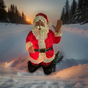 Puleo Glasfaser 17’’ Weihnachtsmann Beschreibung lesen - funktioniert schön- - Bild 1 von 9