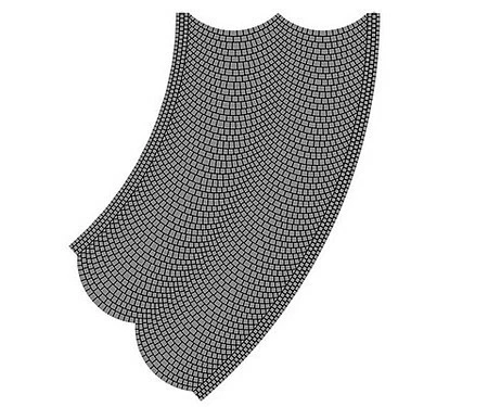 Vollmer 48246 HO Scale Weathered Cobblestone Street 45 Degree Curve - Image 1 of 1