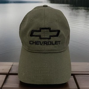 Chevrolet Baseball/Trucker Hat Men Outdoor Cap Dark Green Black Logo - Picture 1 of 11