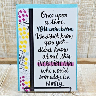 Tarjeta de felicitación de cumpleaños Hallmark para hija en ley rosa amarillo negro increíble Foto 1 de 4