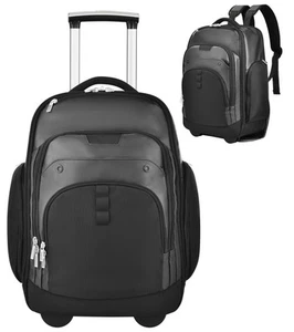 Rolling Laptop Bag with Wheels, Adjustable 13-17.3 Inch Computer Travel Backp... - Picture 1 of 7