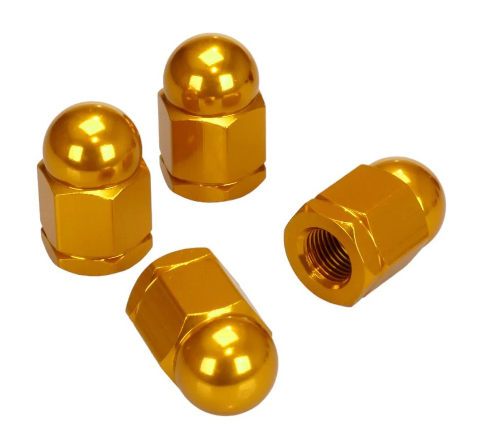 PORKCHOP BMX Aluminum alloy BMX acorn axle nuts 3/8" X 26T (SET OF 4) DARK GOLD