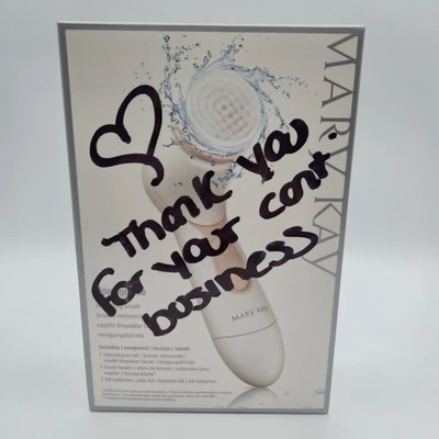 Mary Kay SKINVIGORATE щетка для чистки лица с 2 щетками головки белый розовый новый в коробке - Изображение 1 из 4