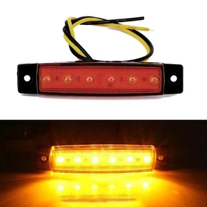 Truck Taillight Lamp Trailer Side Marker Taillight Waterproof Black+Amber DC 12V - Picture 1 of 11