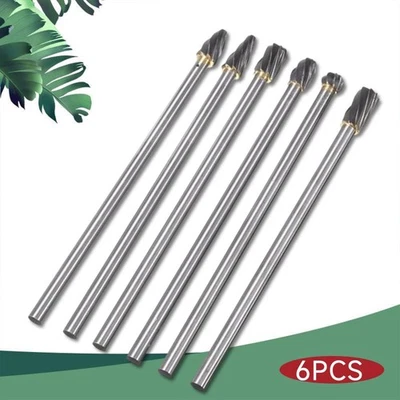 6 PCS 85HRA Cylinder Head Porting Kits Carving Tool Carbide Burr Die Grinder Bit - Image 1 of 4