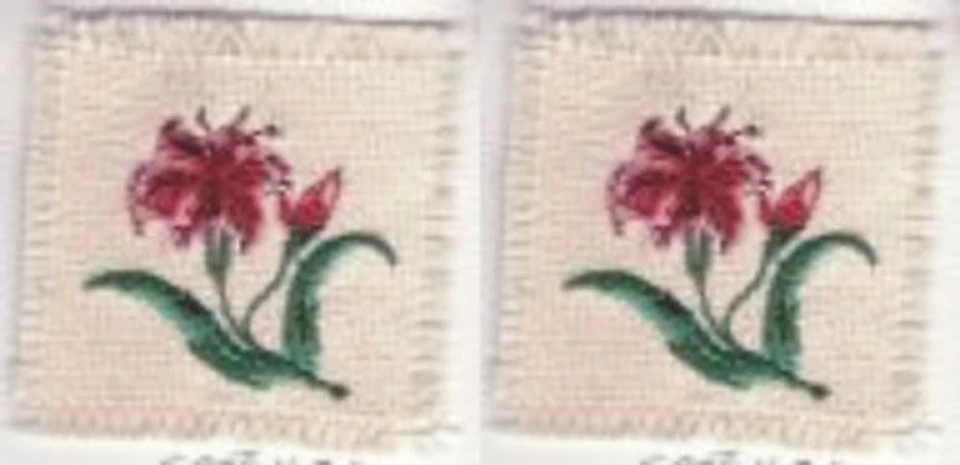 2.5" Exotic Pink Flower embroidery Floral Patch - Image 1 of 1