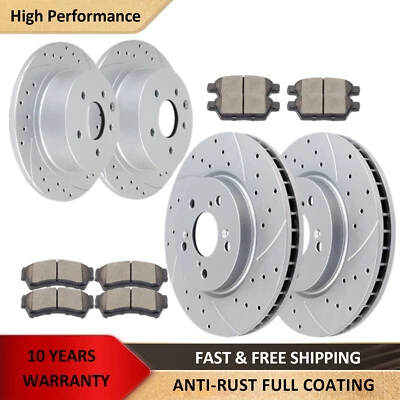 Rotores perforados delanteros traseros + discos de cerámica de freno para MKZ Mazda 6 Ford Fusion Foto 1 de 4