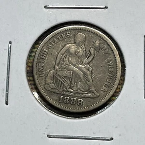 1888 P Silver Seated Dime Coin Collection Early Type Coin - Picture 1 of 4