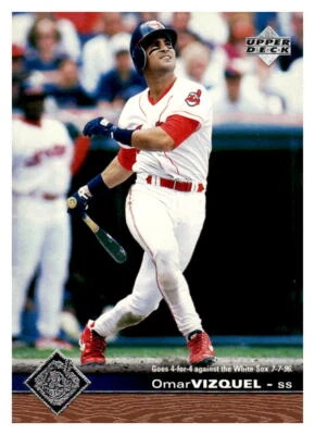 1997 Upper Deck #54 Omar Vizquel   Cleveland Indians  Baseball NM - Image 1 of 2