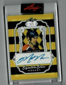Engrasadores de hockey Mark Messier 2021/22 Leaf Signature automático 1/1 - Imagen 1 de 2