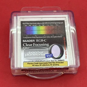 Baader Clear Focusing 1.25" Filter RGB-C w/ IR Block. Mint in Case - Picture 1 of 3