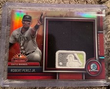 2023 BOWMAN CHROME ARIZONA FALL LEAGUE ROBERT PEREZ JR. MLB HAT LOGO PATCH #2/5