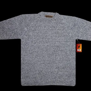 SUÉTER MUJER HECHO A MANO ALPACA ANDINA GRIS CLARO SÓLIDO TALLA L - Imagen 1 de 8