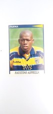   PANINI FIGURE ALBUM FOOTBALLERS 1998/99 FAUSTINO ASPRILLA PARMA WITH VELINA