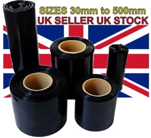 Heat Shrink Tube Tubing battery Wrap Sleeve Black 30mm to 500mm UK Seller/Stock - Picture 1 of 41