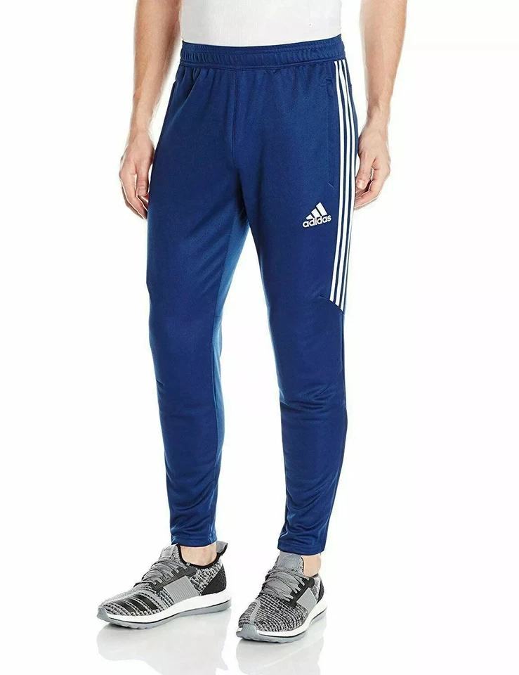 Adidas Womens Navy Blue Tiro 21 Training Pants Tapered Leg Logo Size 2X