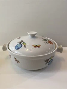 Vintage Andrea By Sadek Fruit & Butterflies Oven To Table Cookware 7240 - Picture 1 of 12