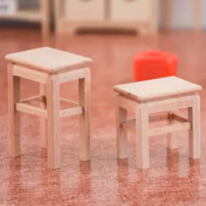 Dollhouse Miniature 1:12 Scale Stool Dining Chair Seat Furniture Living Room - Picture 1 of 8