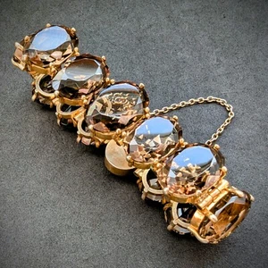 Victorian Armband Rauchquarz c. 94 Carat Tombak vergoldet alt antik c. 1880 - Bild 1 von 20