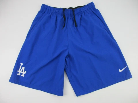 Mens Large Los Angeles Dodgers Nike Flex Woven Dri Fit blue team shorts 2020 Cover